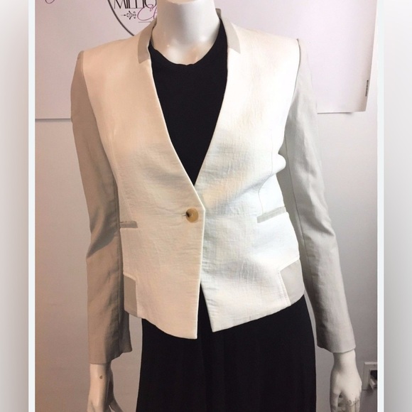 Helmut Lang White Blazer Tailored Suit Jacket - Picture 3 of 11